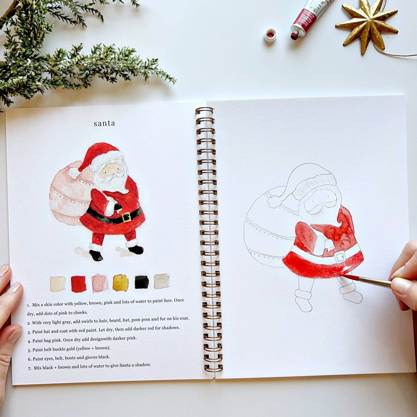 Christmas Watercolor Book