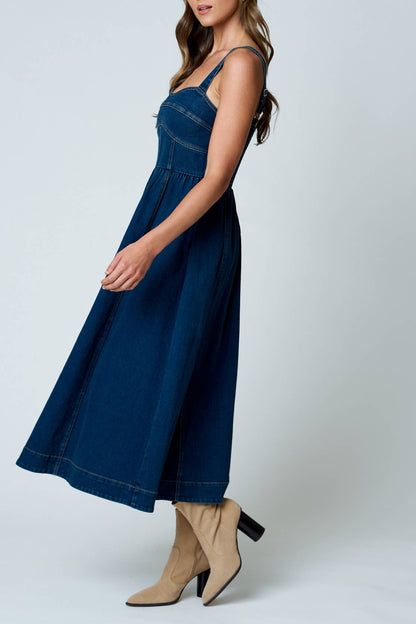 Sweetheart Corset Denim Dress