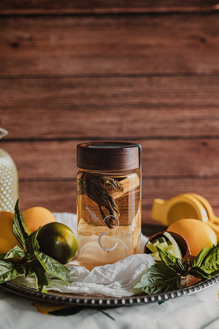 Infuse & Booze- Lemon Basil Mixer