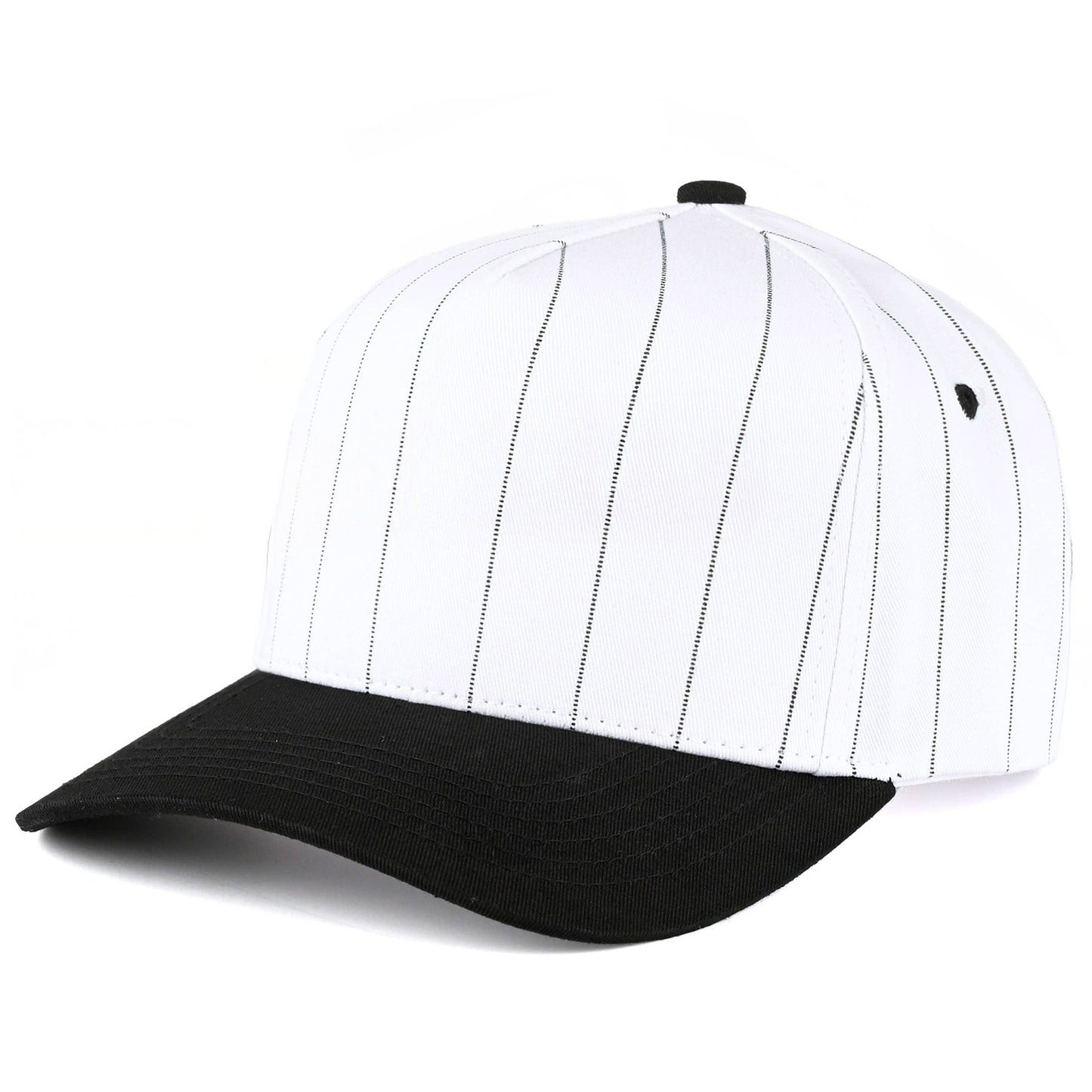 Pinstriped Canvas Trucker - White