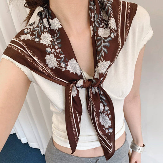 Retro Floral Belt Scarf