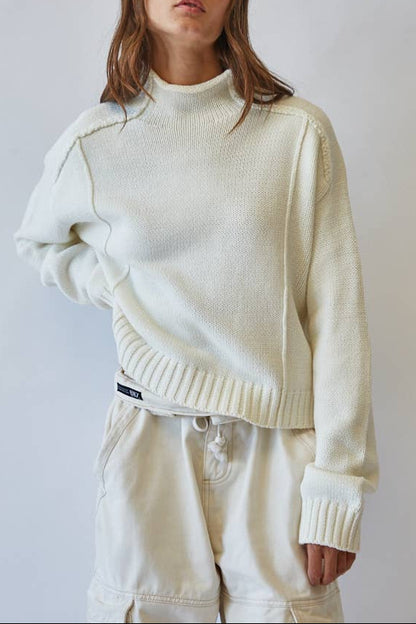 Cream Mock Sweater