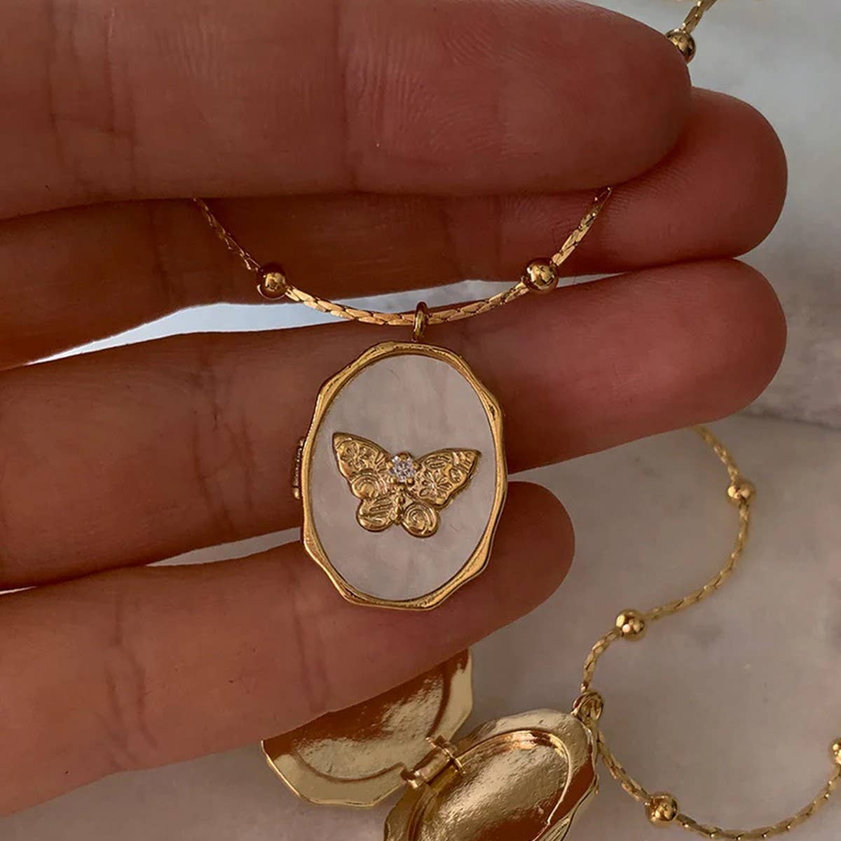 Vintage Butterfly Locket