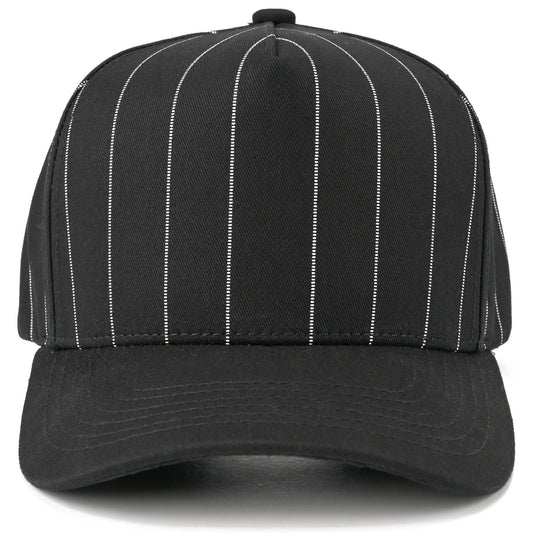 Pinstriped Canvas Trucker - Black