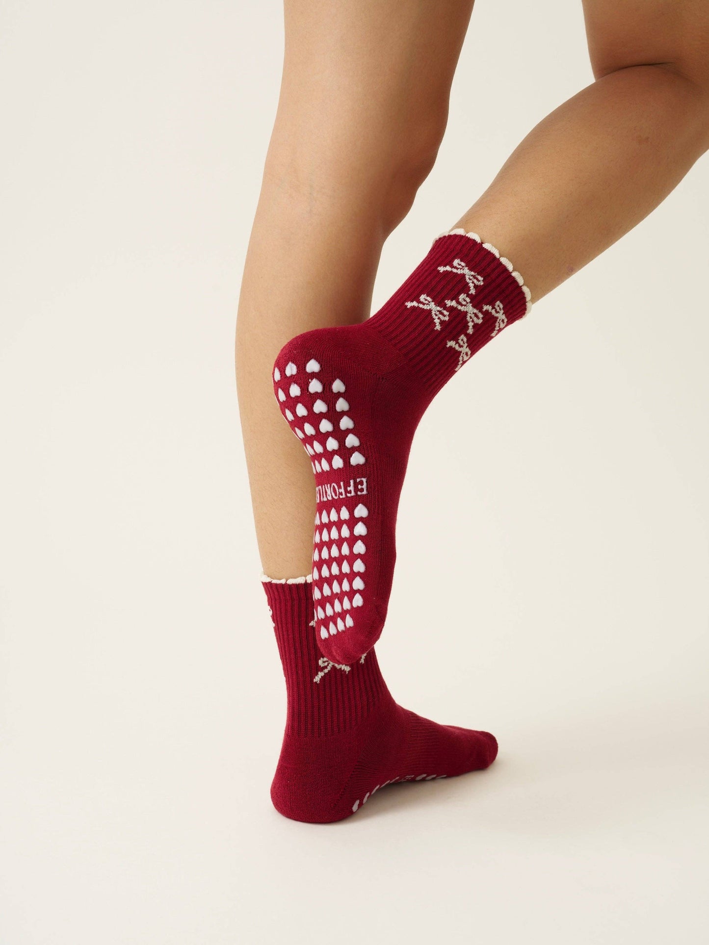 Ribbon Petal Pilates Socks