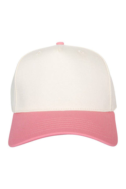 Pink + Tan Canvas Trucker