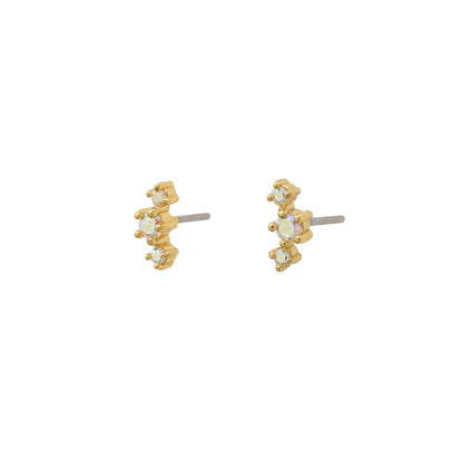 Gold Crystal Studs