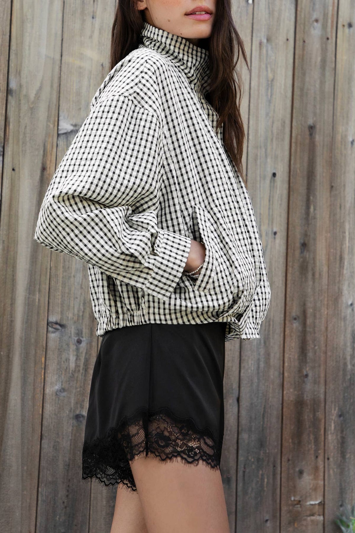 Margot Plaid Bomber Jacket