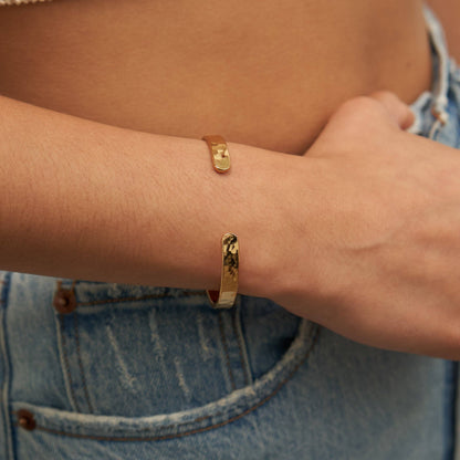 Gold Hammered Bangle