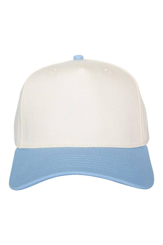 Light Blue + Tan Canvas Trucker