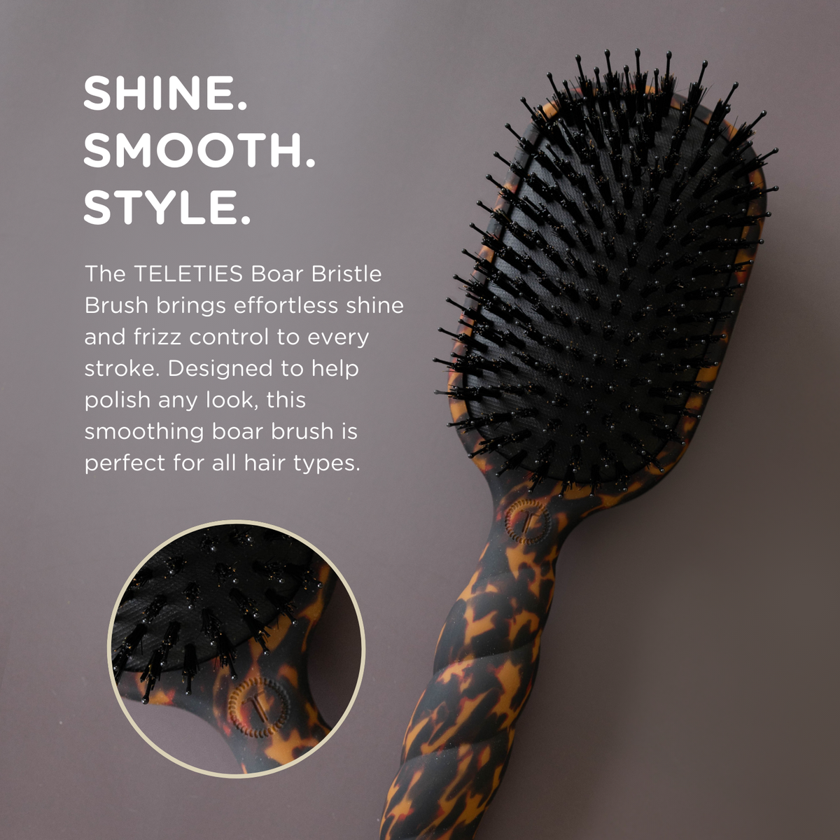 Boar Brush - Tortoise