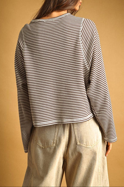 Striped Waffle Tee