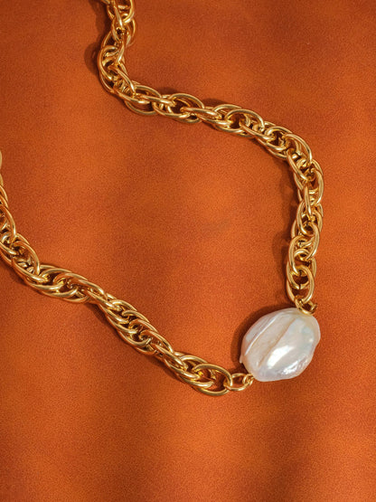 Loan Pearl Chain Necklace
