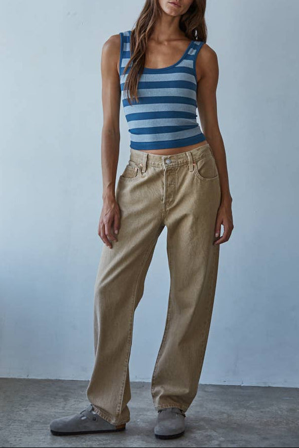 Blue Tide Striped Tank