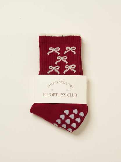 Ribbon Petal Pilates Socks