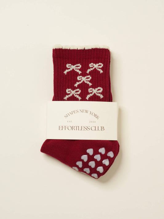 Ribbon Petal Pilates Socks