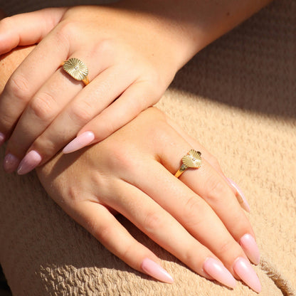 Sunburst Heart Ring