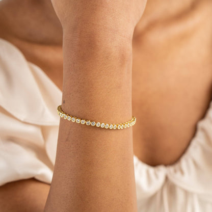 Gold Diamond Tennis Bracelet
