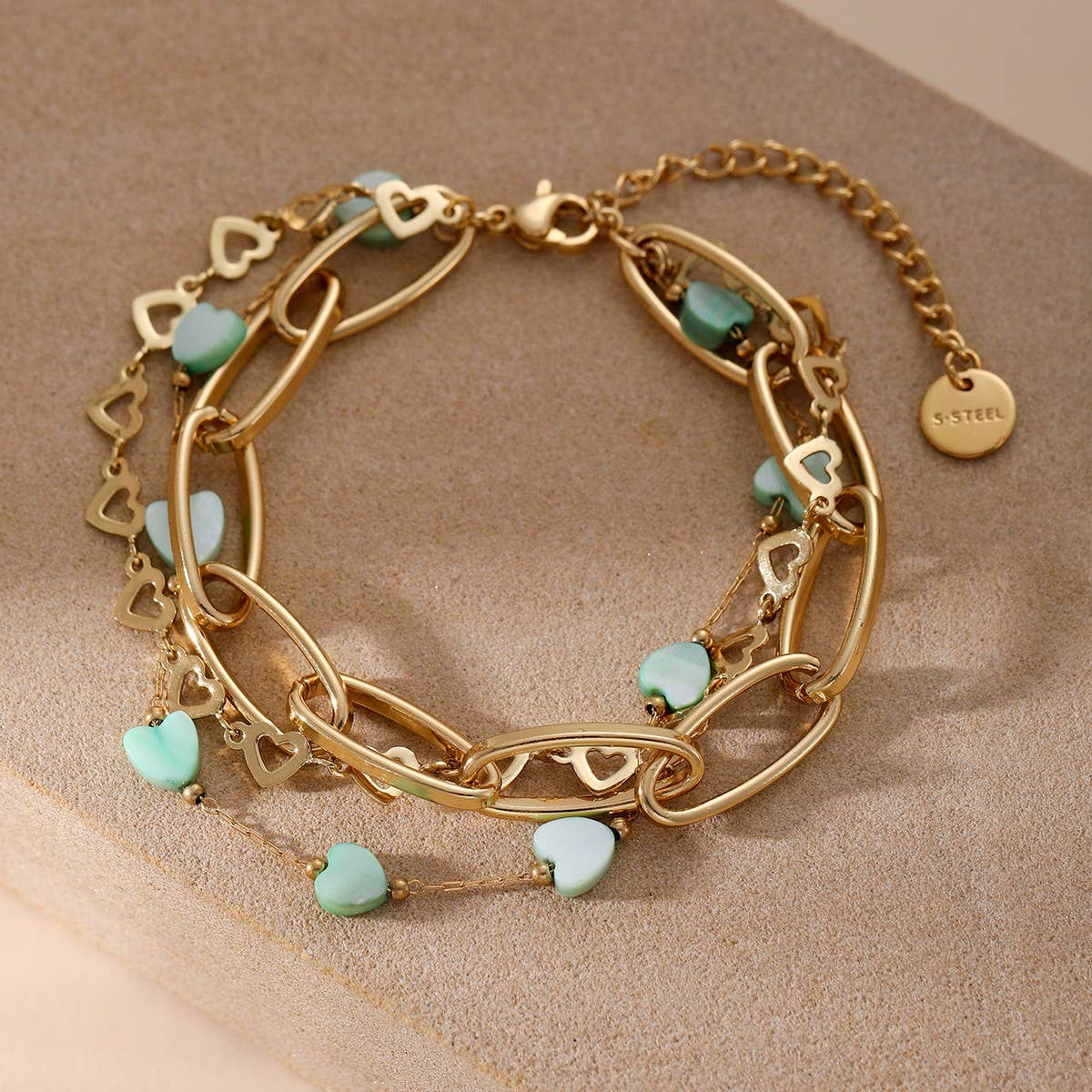 Layered Heart Bracelet