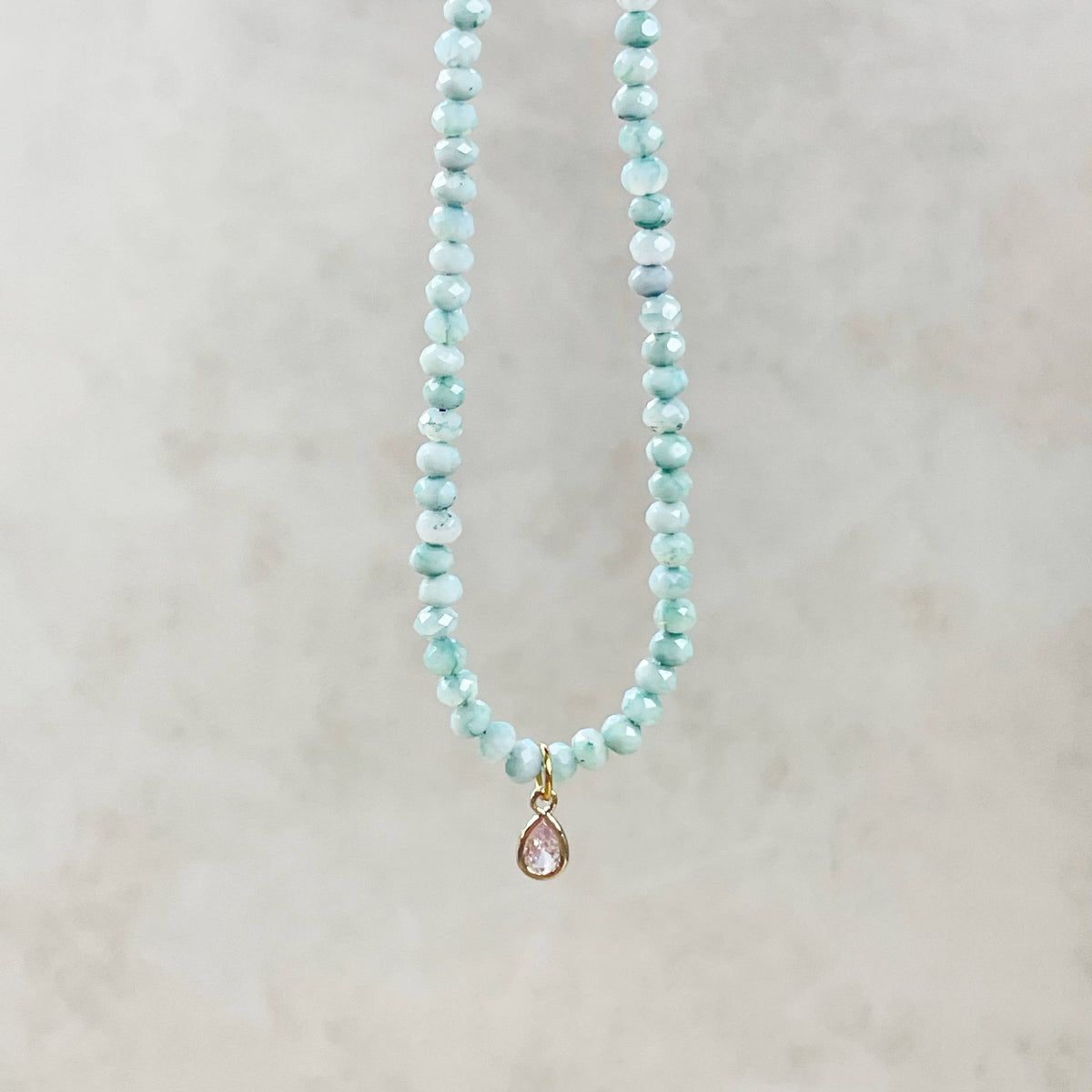Blue - Delicate Crystal Necklace