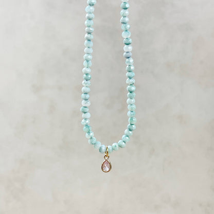 Blue - Delicate Crystal Necklace