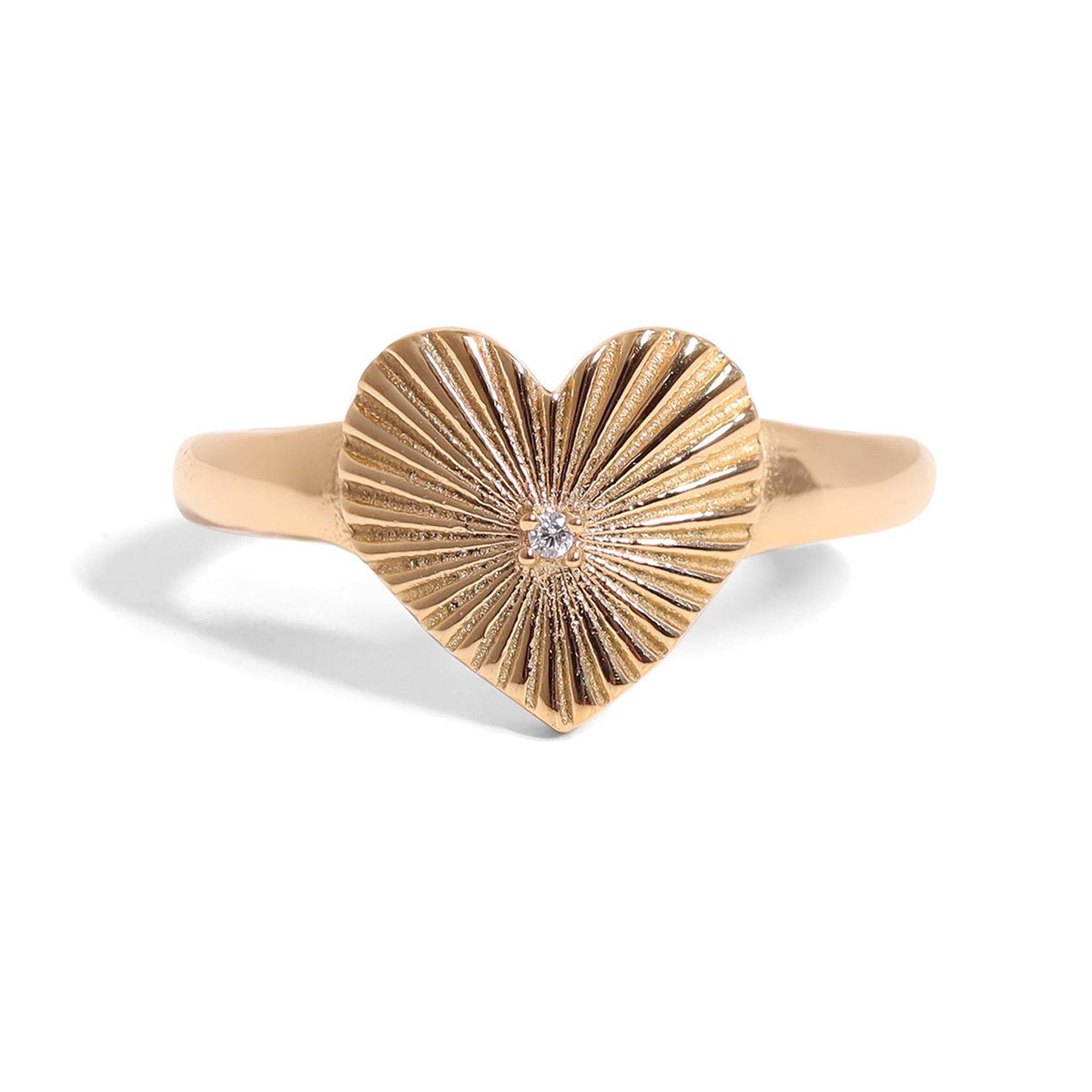 Sunburst Heart Ring