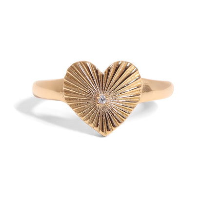 Sunburst Heart Ring