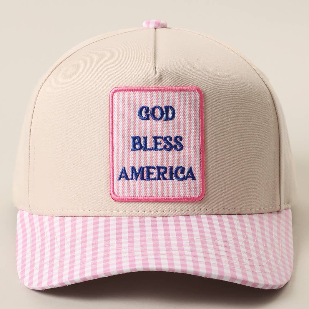 Pink God Bless America Trucker