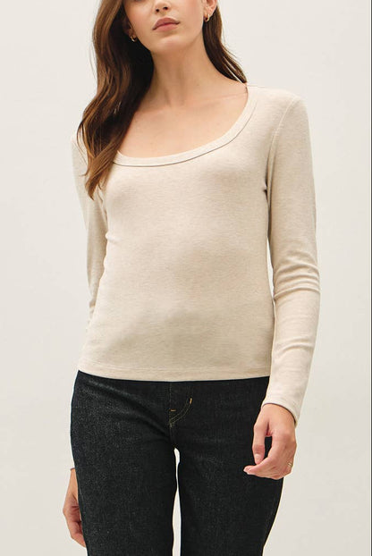 Scoop Neck Basic - Oatmeal