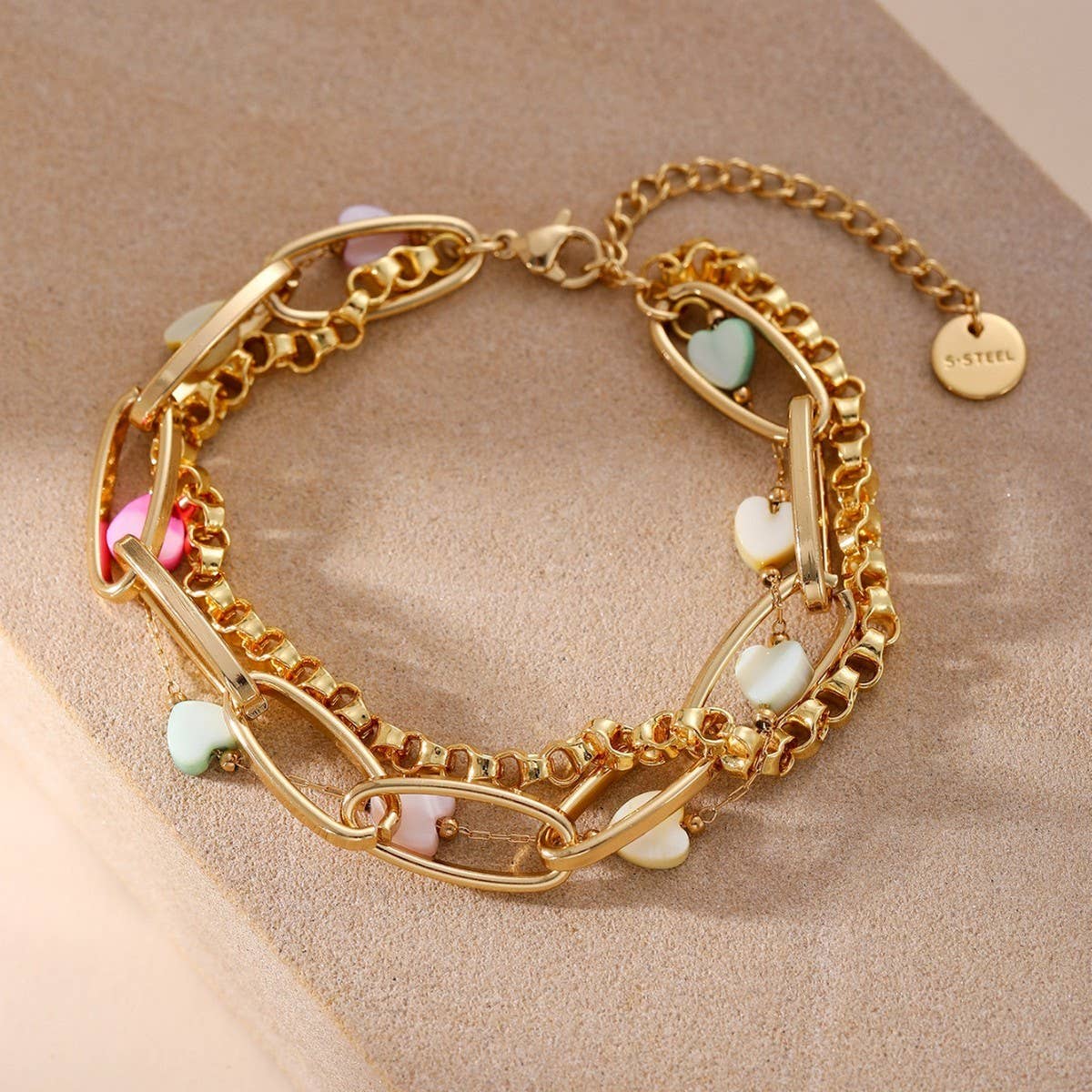 Layered Heart Bracelet