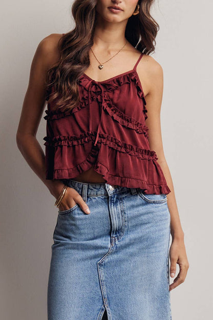 Ruffle Rose Top