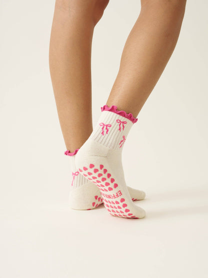 Bow Ruffle Pilates Socks