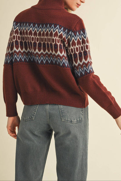 Isle Zip Up Sweater