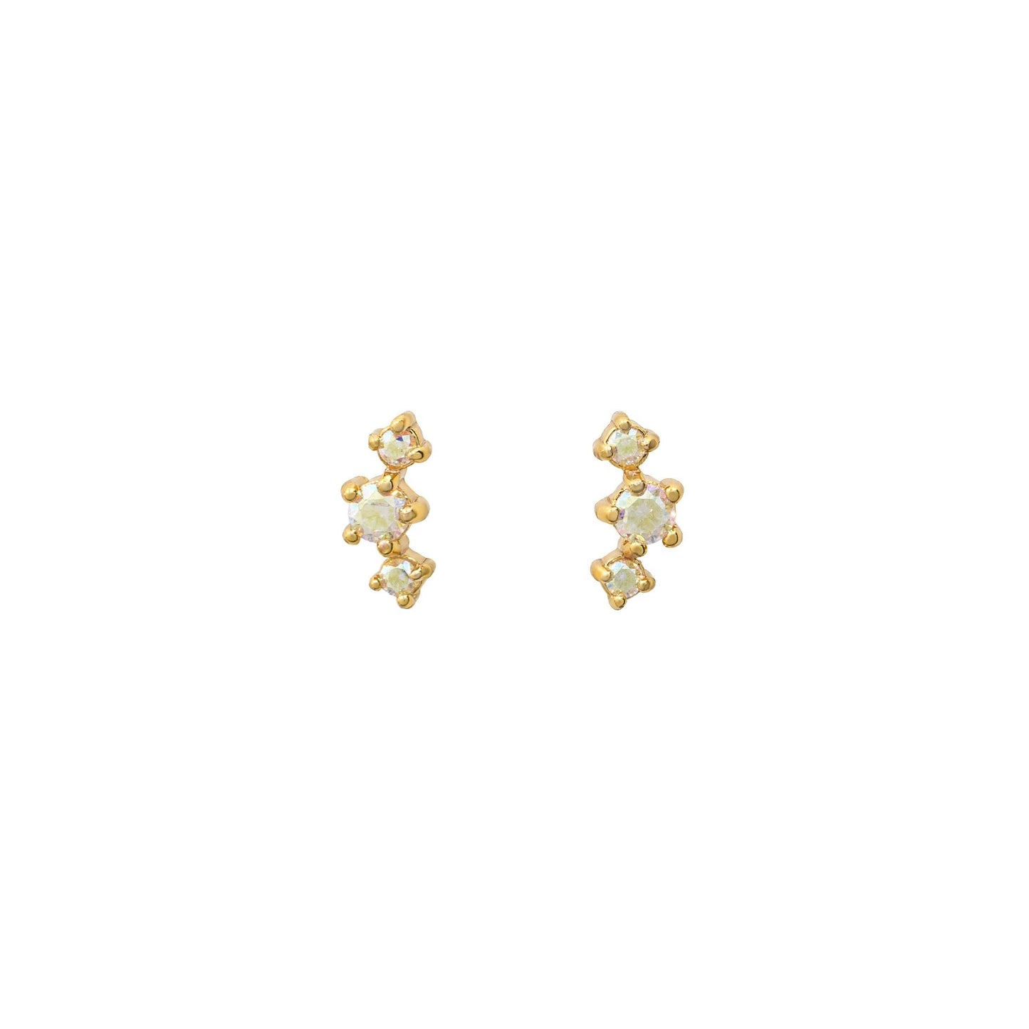 Gold Crystal Studs