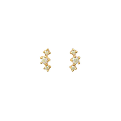 Gold Crystal Studs