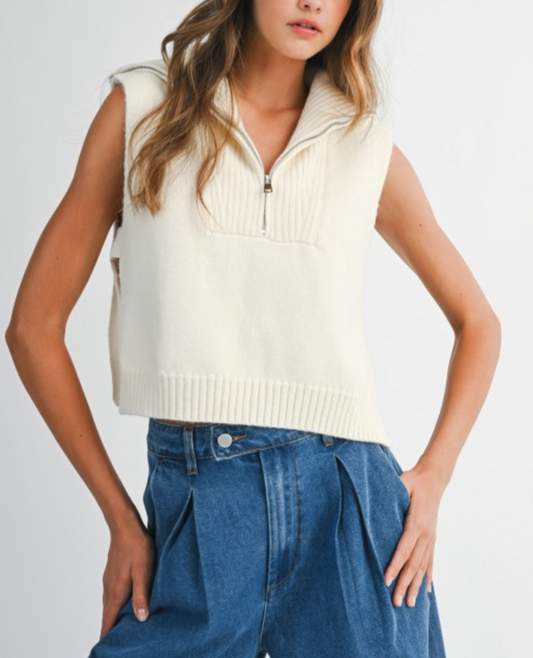 Split Side Knit Vest