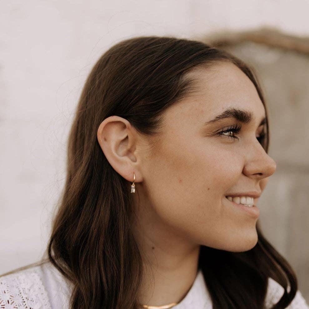 Sophie Baguette Dangle Earrings