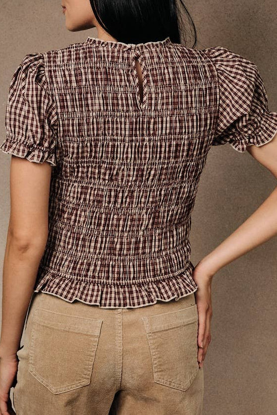 Winehouse Gingham Top