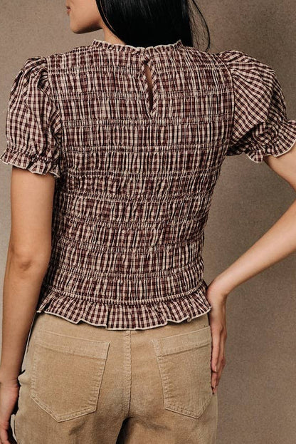 Winehouse Gingham Top