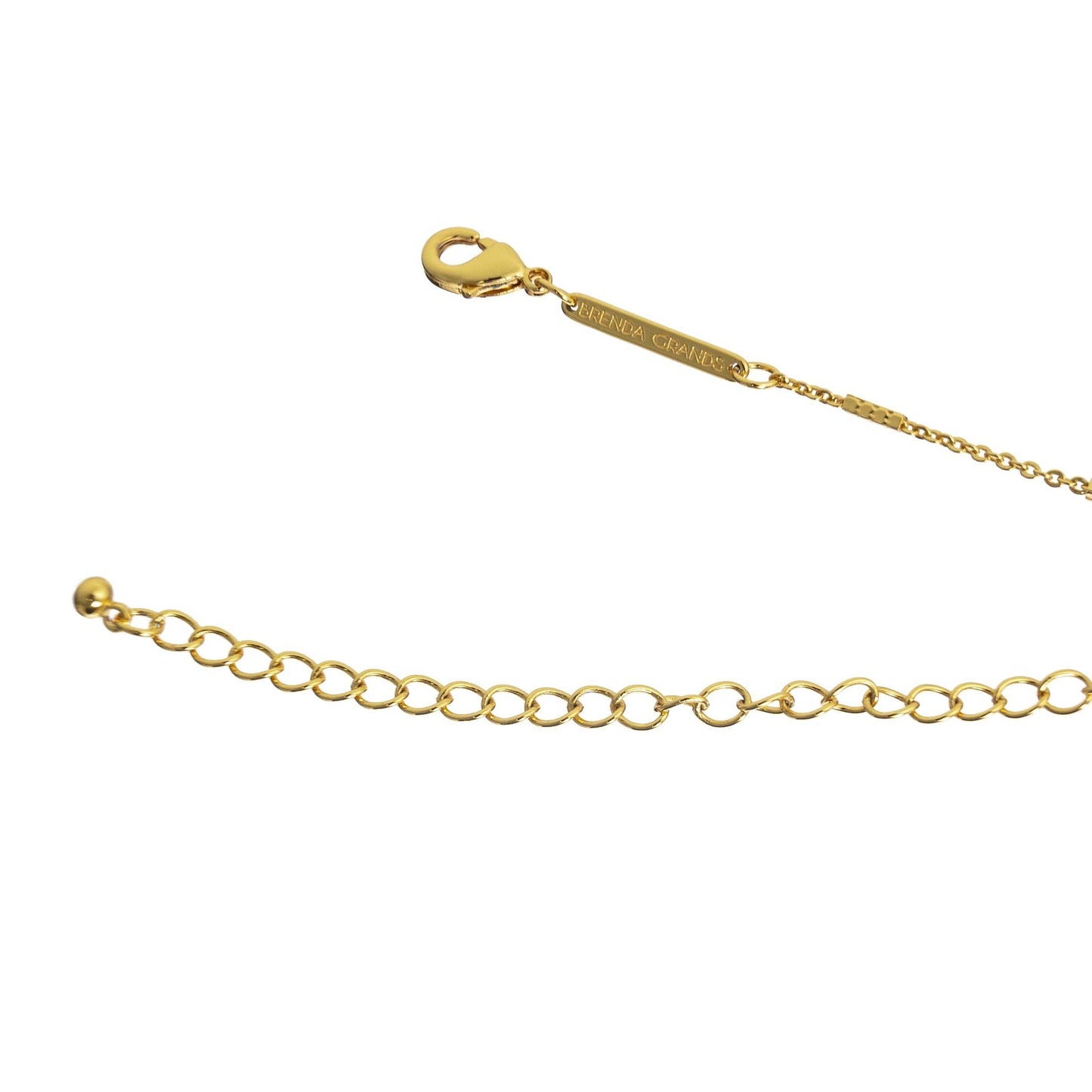 18K Gold Shiny Lariat Necklace