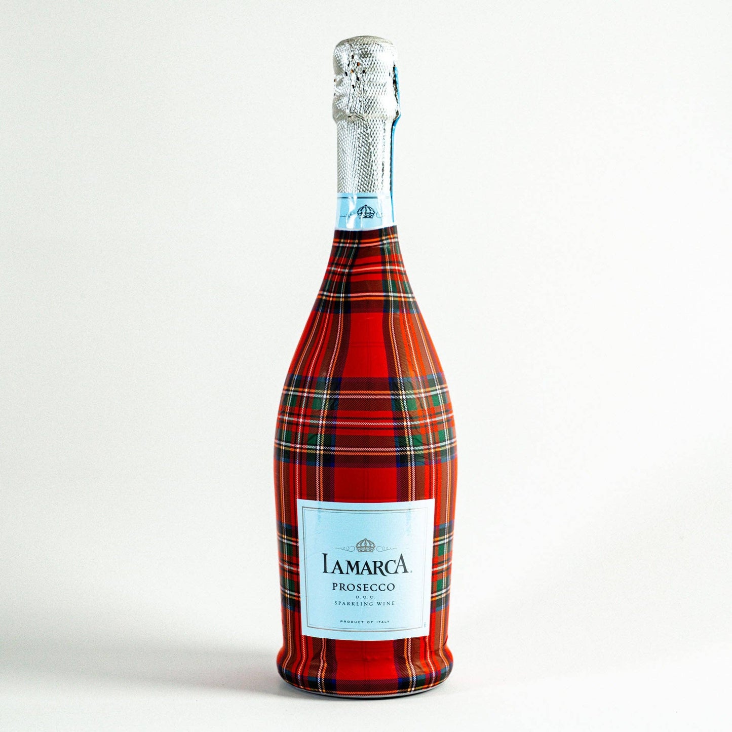 Beau Bottles Red and Green Christmas Tartan - Prosecco Collection