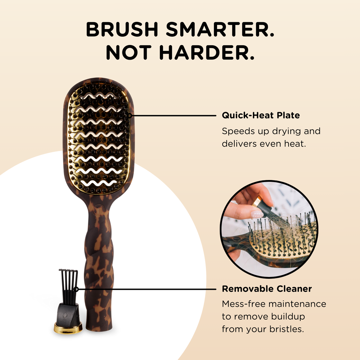 Vented Brush - Tortoise