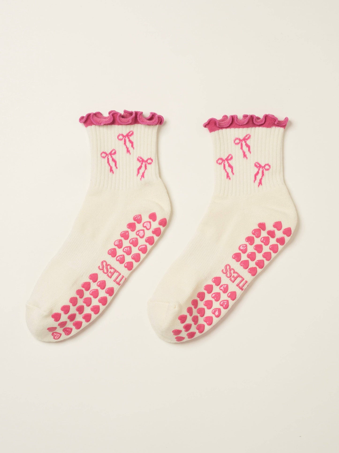 Bow Ruffle Pilates Socks