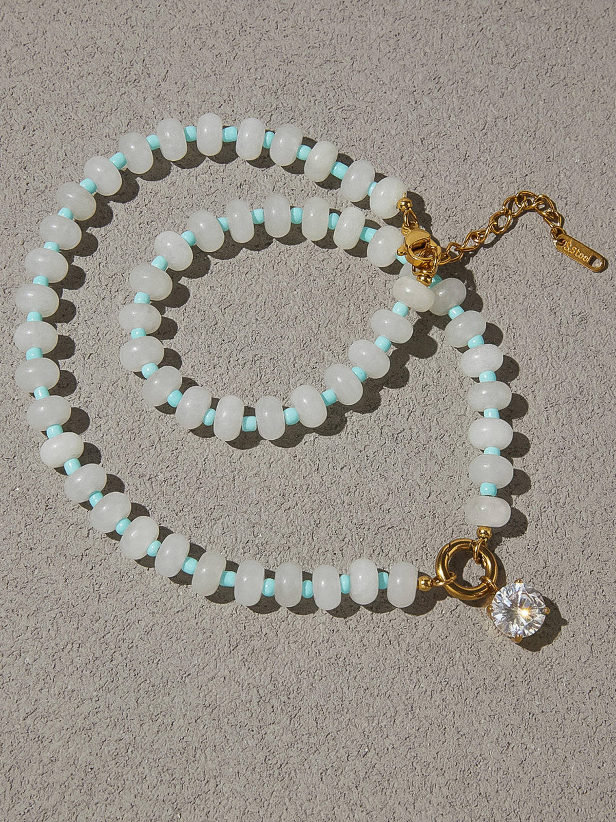 Annecy Beaded Necklace - White