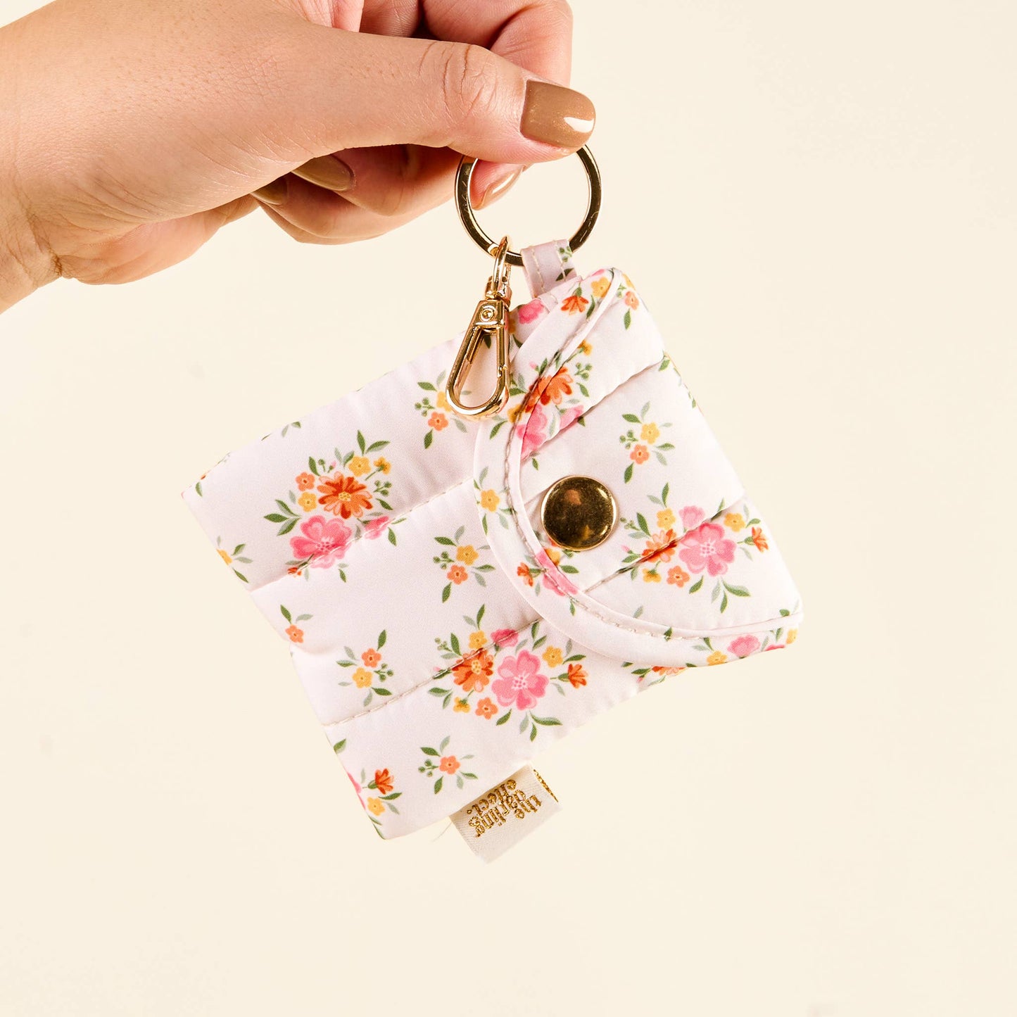 Daydream Cream Puffy Earbud Case Keychain