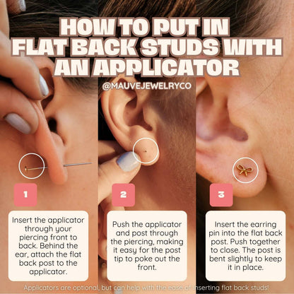Diamond Flat Back Studs