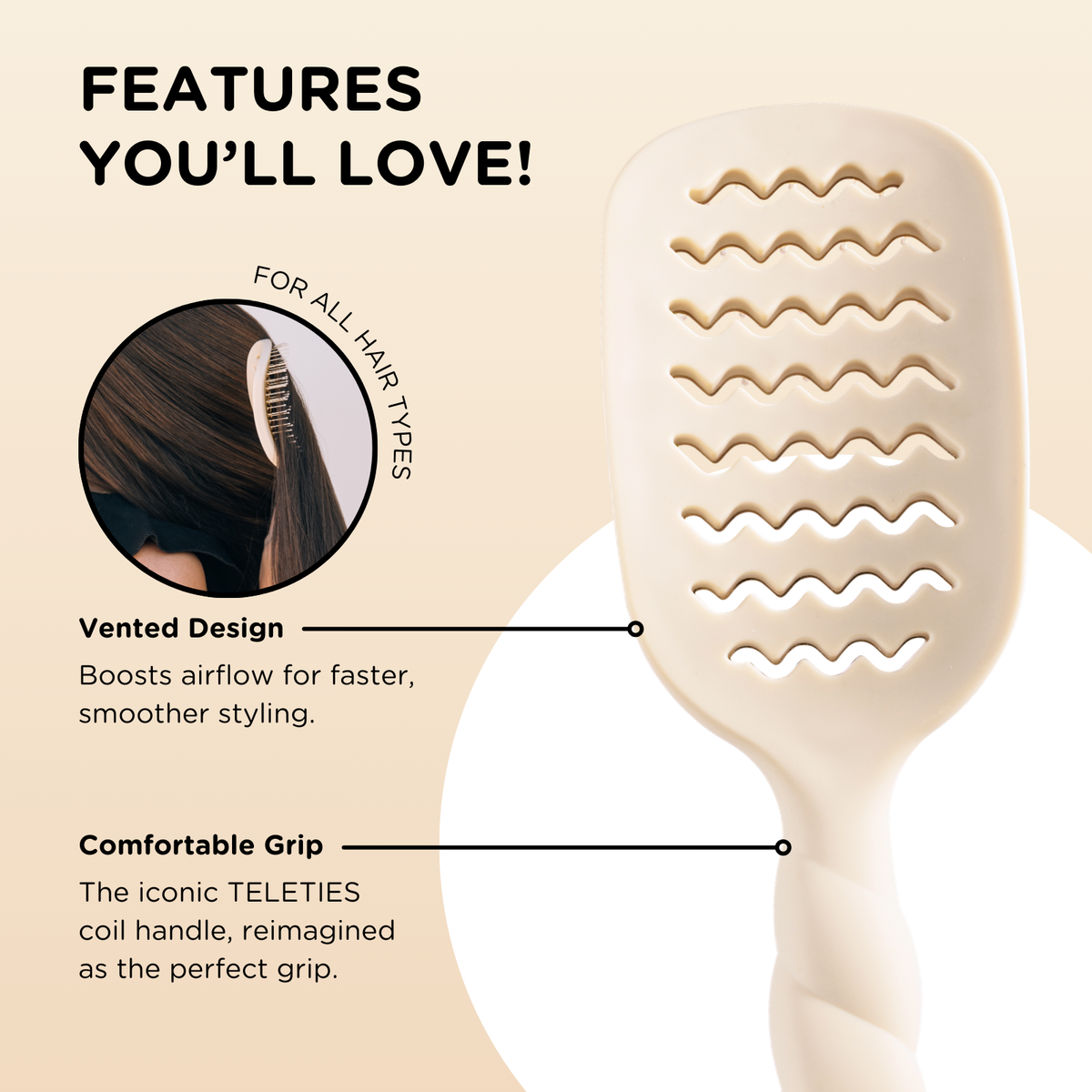Vented Brush - Tan