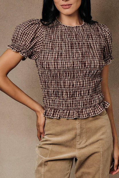 Winehouse Gingham Top
