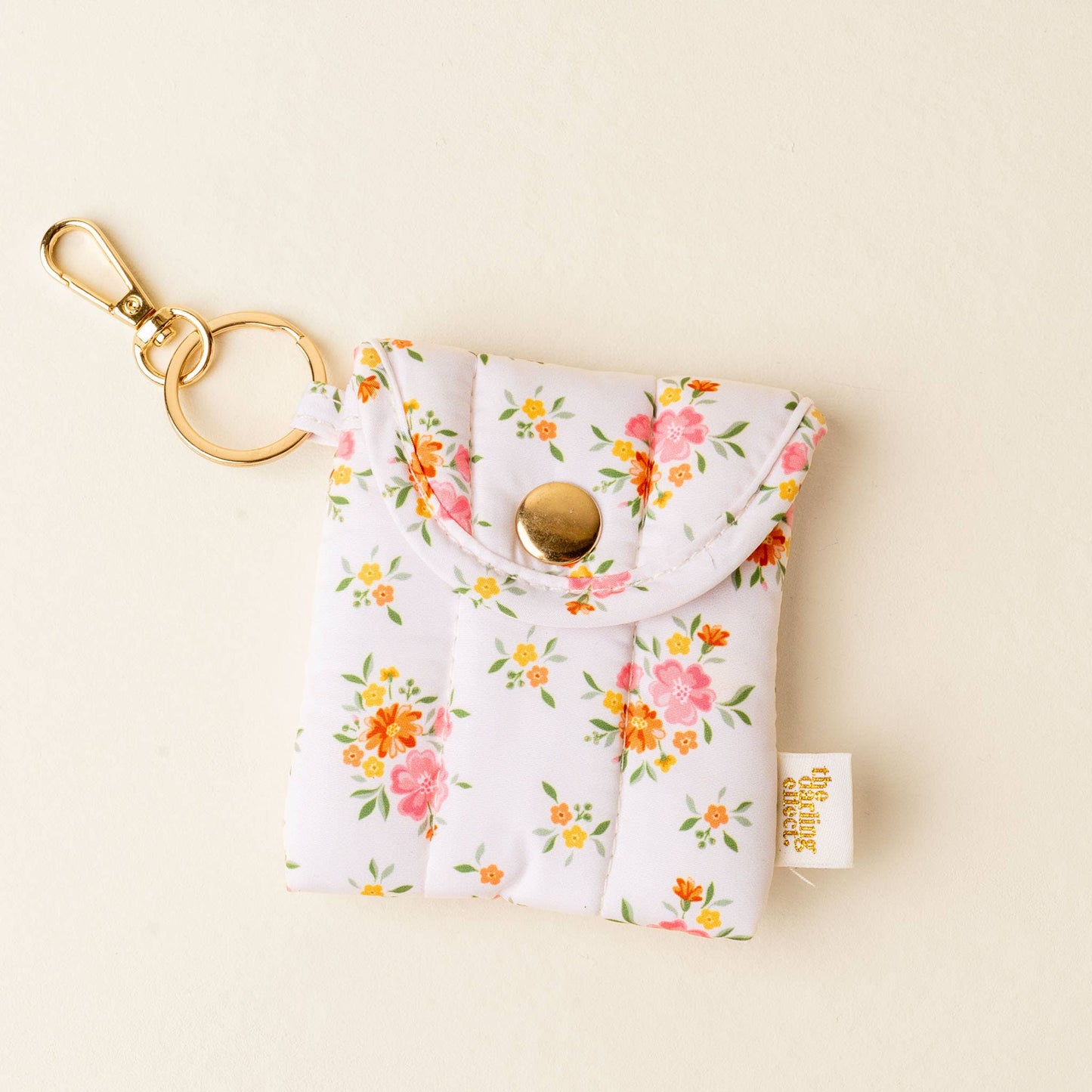Daydream Cream Puffy Earbud Case Keychain
