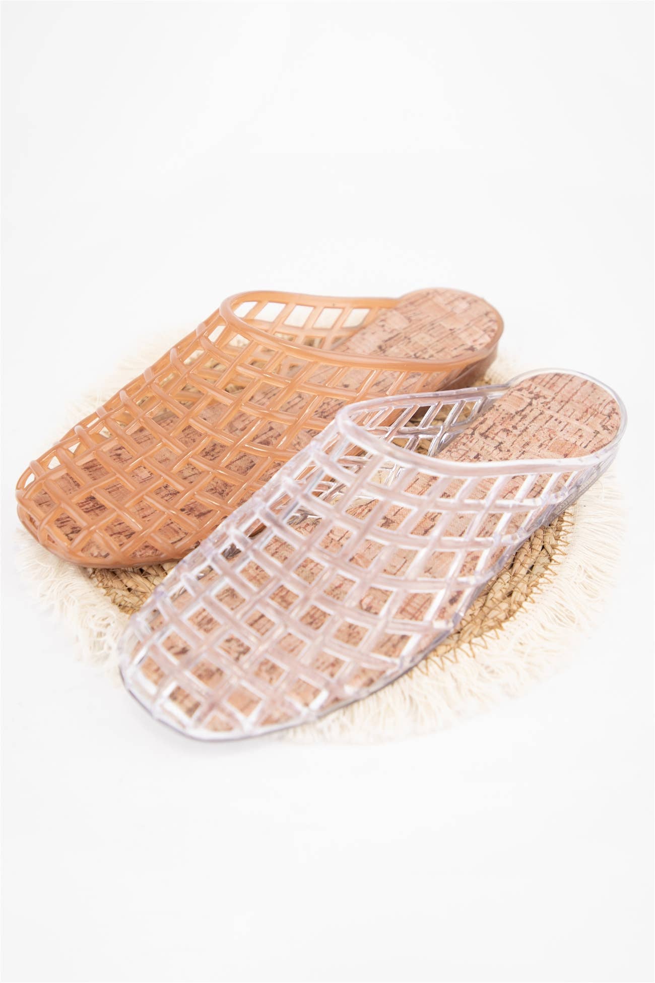 Clear Jelly Basket Mule
